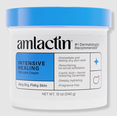 AmLactin Intensive Healing Body Cream 12 Oz Exfoliating Moisturizer AHA 15%
