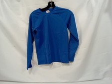 Hanna Andersson Kids'Solid Long Sleeve Crewneck T-Shirt Blue Size 12 150 cm 