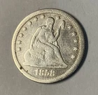 1858-P Seated Liberty Quarter