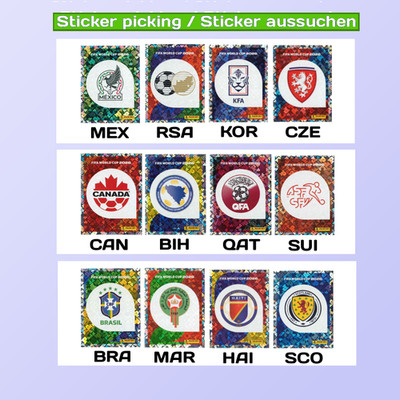 Panini WM 2026 Sticker aussuchen - Gruppe A, B, C - sticker pick Group A, B, C