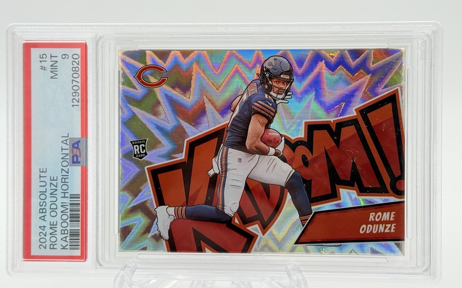 2024 PANINI ABSOLUTE KABOOM! HORIZONTAL #15 ROME ODUNZE ROOKIE RC PSA 9 Bears