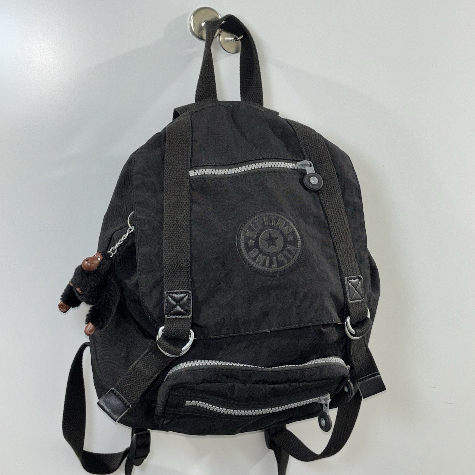 Kipling  Fundamental Backpack Medium Black Drawst… - image 1