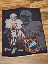 Vintage 1990 Dan Marino Miami Dolphins Salem Sportswear Vtg T Shirt Size Medium
