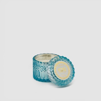 EDG Enzo De Gasperi Duftkerze Crystal 8,5 cm hellblau Meersalz und Salbei