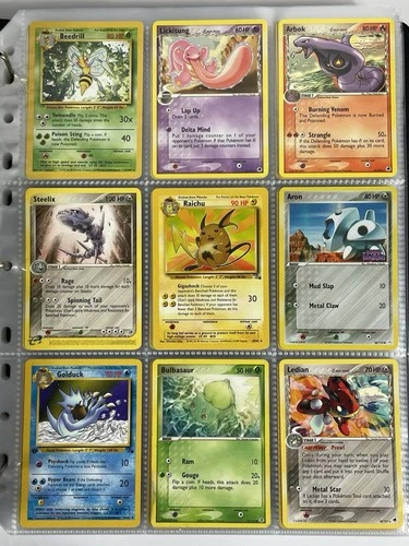 Pokemon Card Collection VTG Binder Holo Rare 1st E-Reader WoTC Raichu Bulbasaur