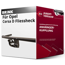 Für Opel Corsa D Fliessheck S07 (Brink) Anhängerkupplung horizontal abnehmbar