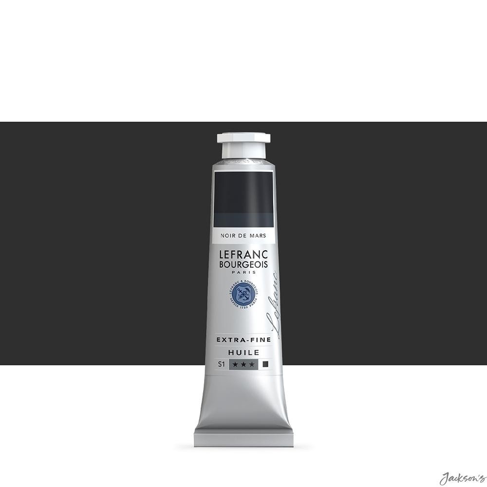 Lefranc Bourgeois Extra Fine Oil Paint Linseed Safflower Oil 40ml Mars Black