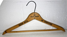 Vtg 1951 Miami Beach Florida Wooden Clothes Hanger Triton Hotel