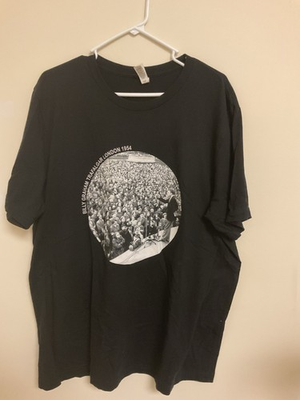 #ad #ad Champion Billy Graham Trafalgar London Men#x27;s Size 2X Black Short Sleeve T Shirt $8.00