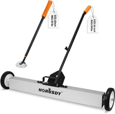 HORUSDY 36-Inch Rolling Magnetic Sweeper with Wheels | 40-Inch Telescoping Magne