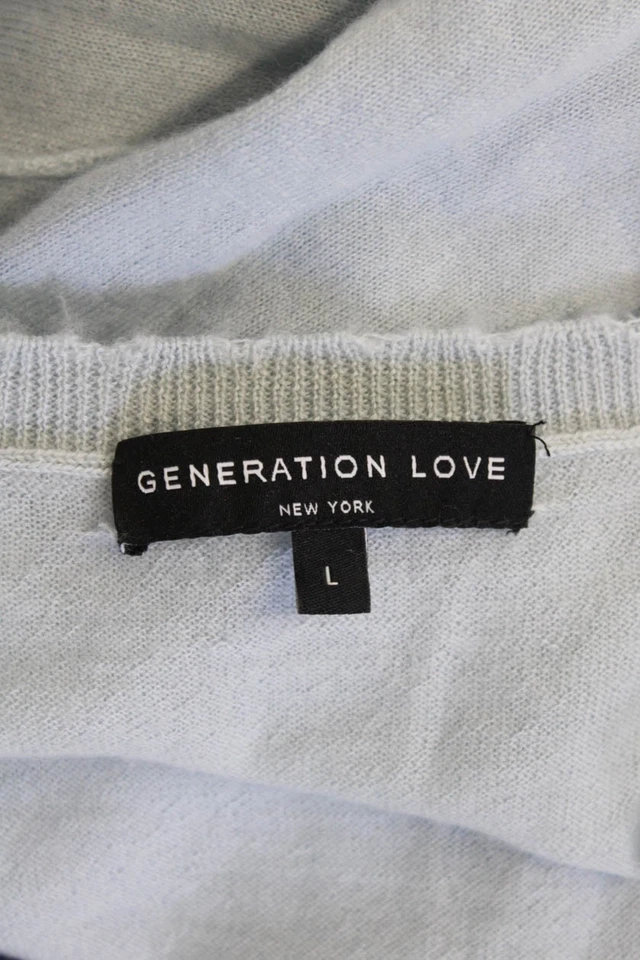 Pullover Generation Love, Mujer, Azul Claro Cachemira Estampado Gráfico Talla L Foto 4 de 4