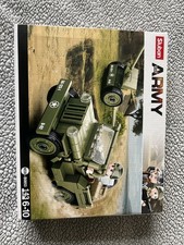 Sluban M38-B0853 Building Bricks WW2 US Army Willys Jeep & M3 37mm Anti-Tank Gun