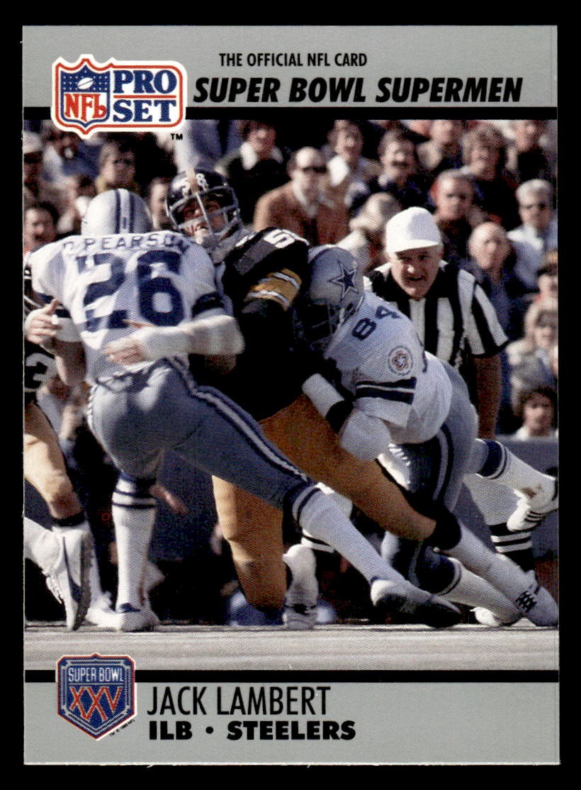 1990-91 Pro Set Super Bowl XXV Silver Anniversary #90 Jack Lambert Card