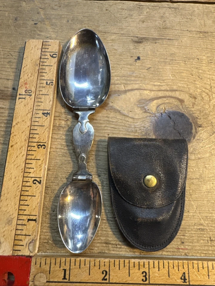 Rare Sterling Silver Tiffany Co 925 Folding Travel Spoon Vtg Camping Silverware - Image 2 of 4
