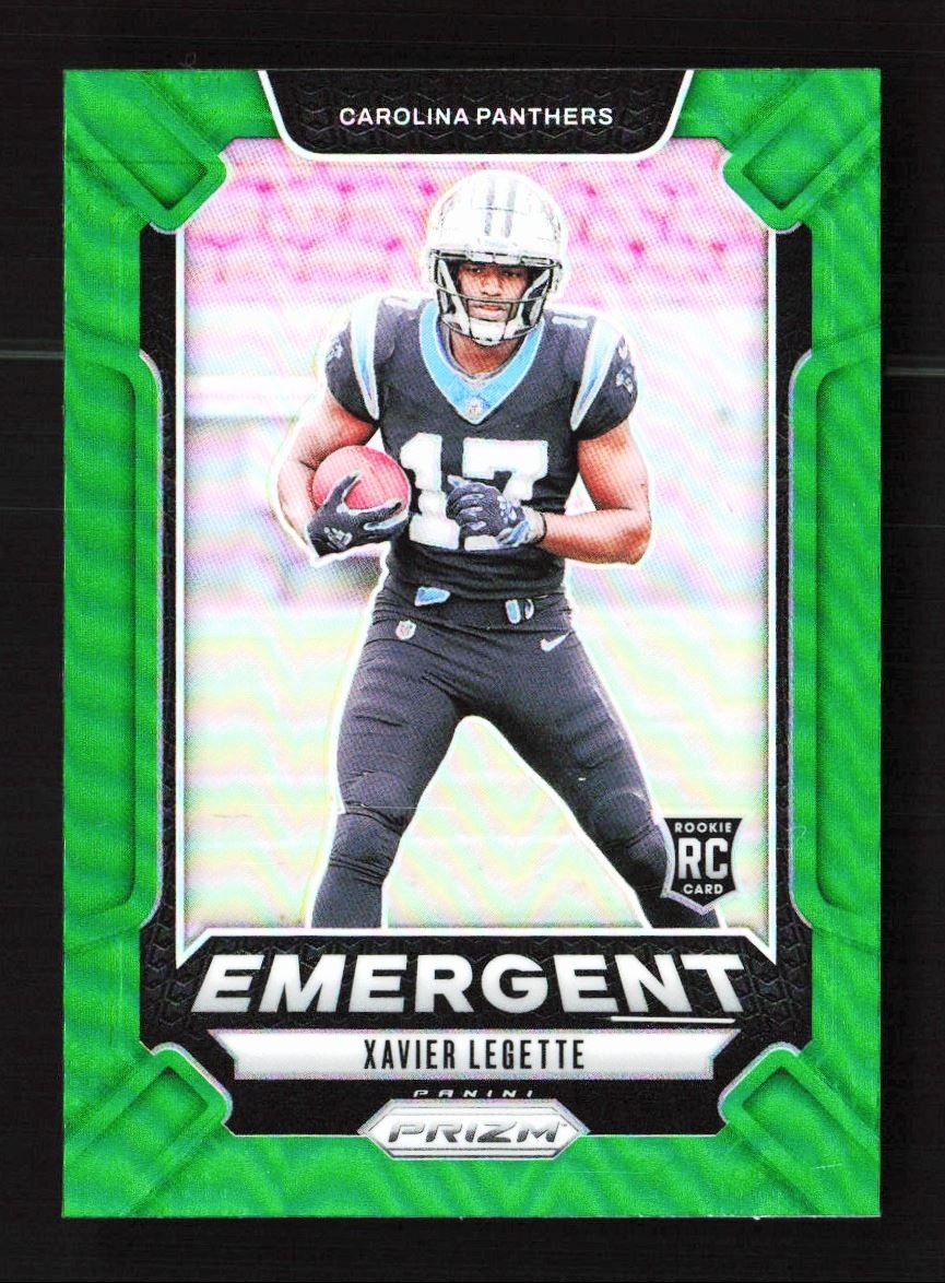 2024 Panini Prizm Emergent Green Xavier Legette RC Carolina Panthers #15