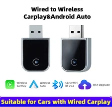 Car Mini Wireless Carplay Android Auto Adapter Dongle For Honda Toyota Audi Benz