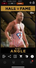 DIGITAL TOPPS WWE SLAM Kurt Angle ICONIC GOLD CHAMPAGNE HALL OF FAME Read