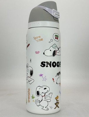 Owala スヌーピー ステンレスボトル 710ml ストロー付き New Snoopy Owala 32oz WHITE Water Bottle Stainless Steel Exclusive