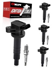 Ignition Coil Pack UF247 with Iridium Platinum Spark Plugs - 4-Piece Set,