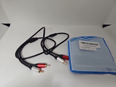 Gold-Plated 2RCA to 2RCA Stereo Audio Cable 3 Ft for Hi-Fi Systems