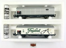 JM891 - ROCO H0 46747/47225 - LOT 2 WAGONS WITH SLIDING DOORS SBB