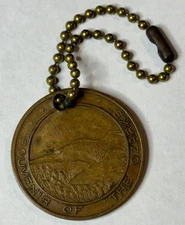 Vintage Souvenir of “The Ozarks” Good Fortune Copper/Bronze Coin Key Chain