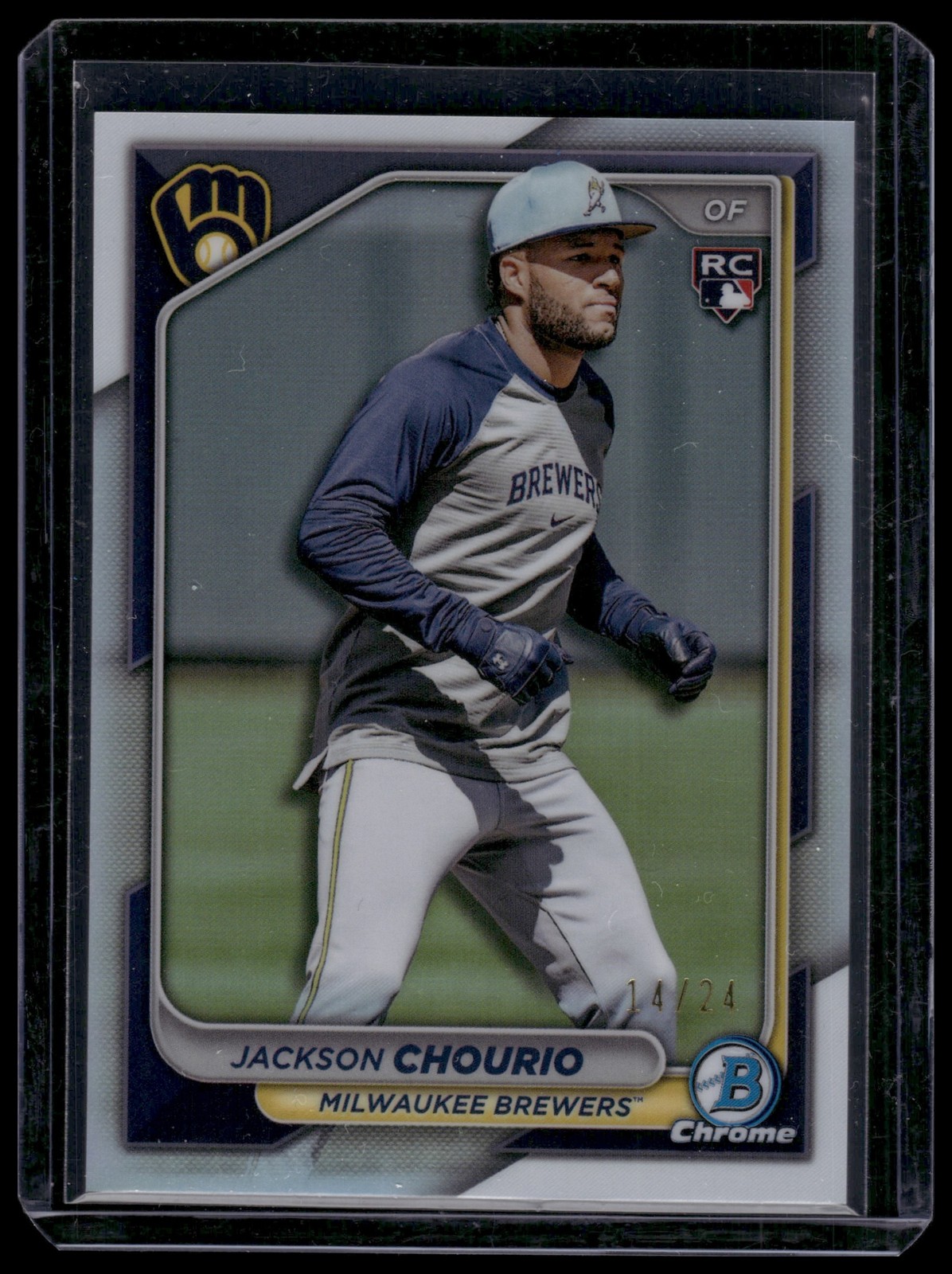 JACKSON CHOURIO 2024 BOWMAN CHROME #69 ROOKIE COLOR RUN VARIATIONS RC 14 /24