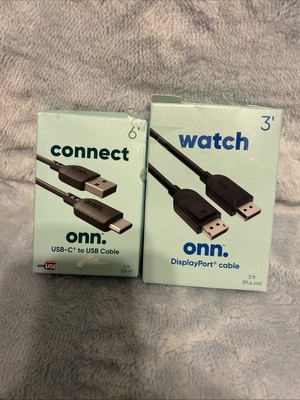 Onn HDMI 1 - 3  cord and 1 - 6  cord