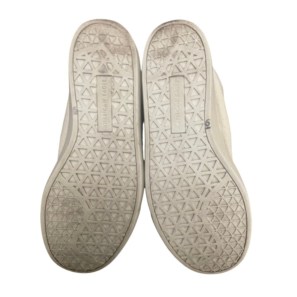 American Eagle Platform Sneakers Womens 6 Cream Good Canvas Low Top ...
