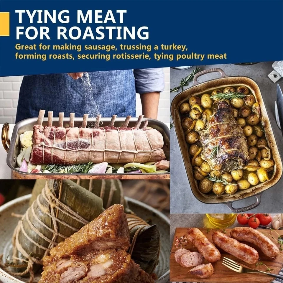 Cuerda de cuerda de carnicero de algodón 500 pies 2 mm para cocinar alimentos seguros C Foto 2 de 4