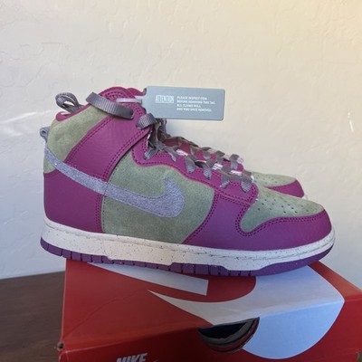 Nike Dunk High Sneakers Womens Size 7.5 Dynamic Berry Suede LS (DS OG ALL)