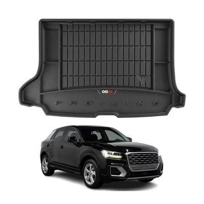 OMAC Tapis de coffre caoutchouc pour Audi Q2 2017-2026 Noir Premium - Photo 1/4