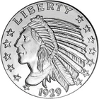 🔥FIRE SALE🔥5 oz Golden State Mint Silver Round Incuse Indian Design .999 Fine