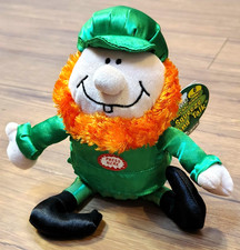Dan Dee Leprechaun Talking Plush Stuffed Black Pack Clip
