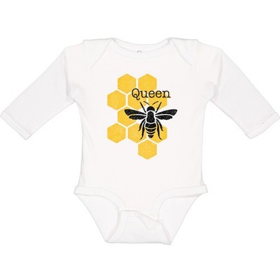 Inktastic Honeycomb Queen Bee Long Sleeve Creeper Bumble Honey