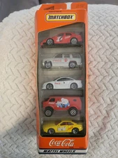 Vintage Matchbox 1998 Coca Cola Coke 5 Pack Gift Set Mattel Wheels Brand New
