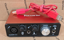 Focusrite Scarlett Solo 2nd Gen USB Audio Interface TESTED TO POWER ON ONLY