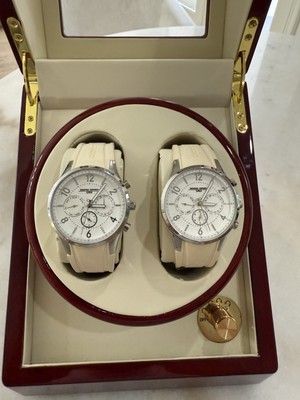 New Jorg Gray JG1500-22 40mm White Dial Rubber Strap Men s Chronograph Watch