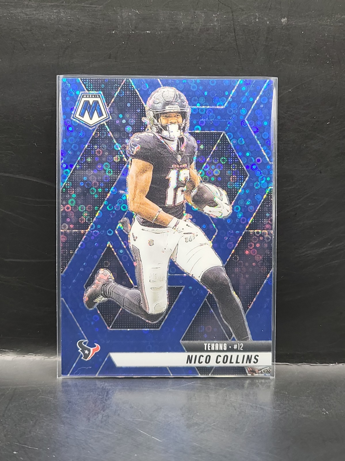 2025 Panini Mosaic - Nico Collins #245 No Huddle Blue Disco #d/99 Texans