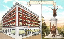 Vintage Francis Scott Key Hotel & Monument Postcard Frederick MD