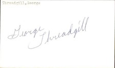 George Threadgill Signed 3x5 Index Card Cut  Autograph Den
