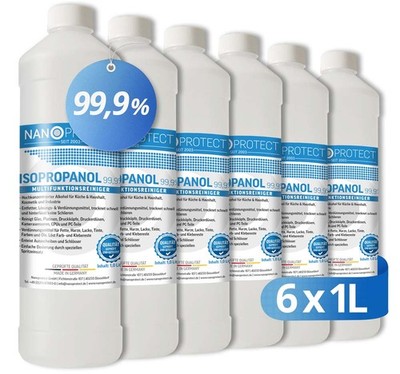 Isopropanol 99,9% | Isopropylalkohol | 6 x 1 Liter | Sparpaket | Alkoholreiniger