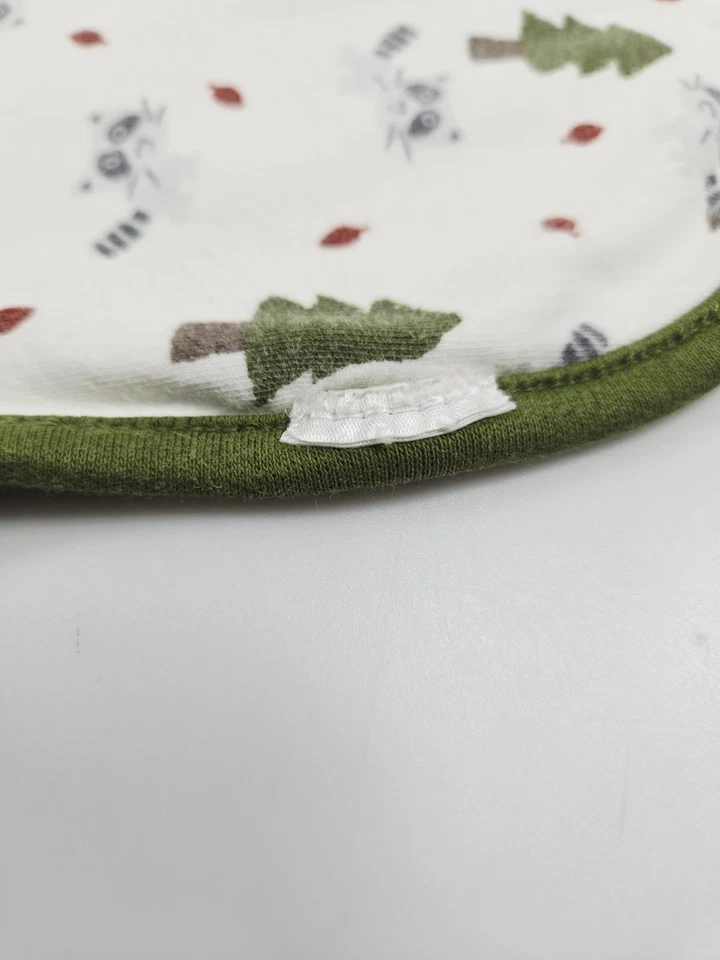 Manta Bebé Gymboree Rascally Mapache Bosque Reversible Seguridad Verde LEER Foto 2 de 4