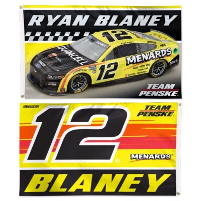 Ryan Blaney #12 Menards Nascar Double-Sided 3x5 Flag Free shipping