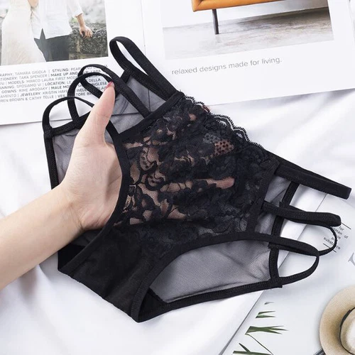 Moda Sexy Mujeres Calzoncillos Cuerda Ropa Interior Lencería Ver a Través Bragas Transparentes - Imagen 5 de 9