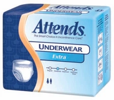 Attends Adult Absorbent Underwear Pull On Reg Disposable Mod Absorb XL 112 Count