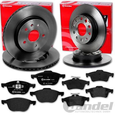 brembo BREMSSCHEIBEN + BELÄGE VORNE + HINTEN passend für FORD FOCUS 3 III MK3