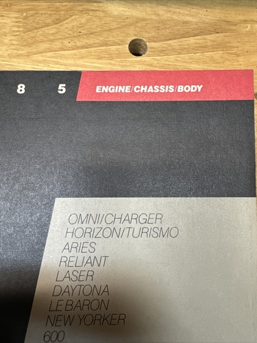 1985 Chrysler Plymouth Dodge FWD Shop Service Repair Manual Set Charger Daytona - Picture 11 of 14