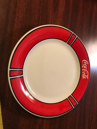 Coca Cola by Gibson Designs Genuine on Red Rim 10" Plates and 8 1/4 Bowls - Picture 17 of 34