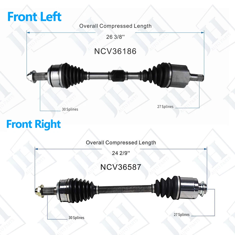 Conjunto de eixo dianteiro OE par esquerdo direito CV para 2016 17 18 Honda HR-V FWD manual - Imagem 2 de 4